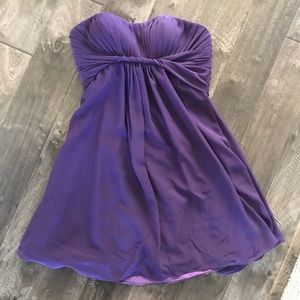 Purple Strapless dress - Size 6